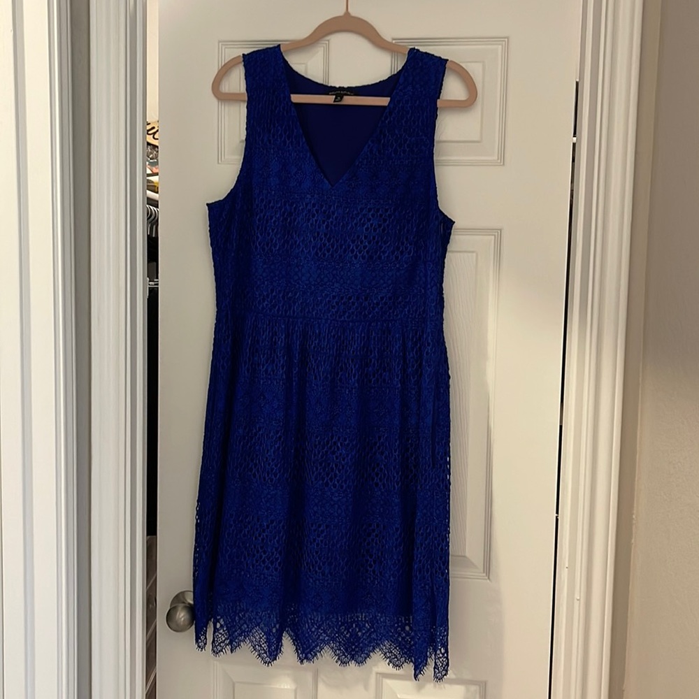 👗 NWOT BLUE LACE SLEEVELESS DRESS